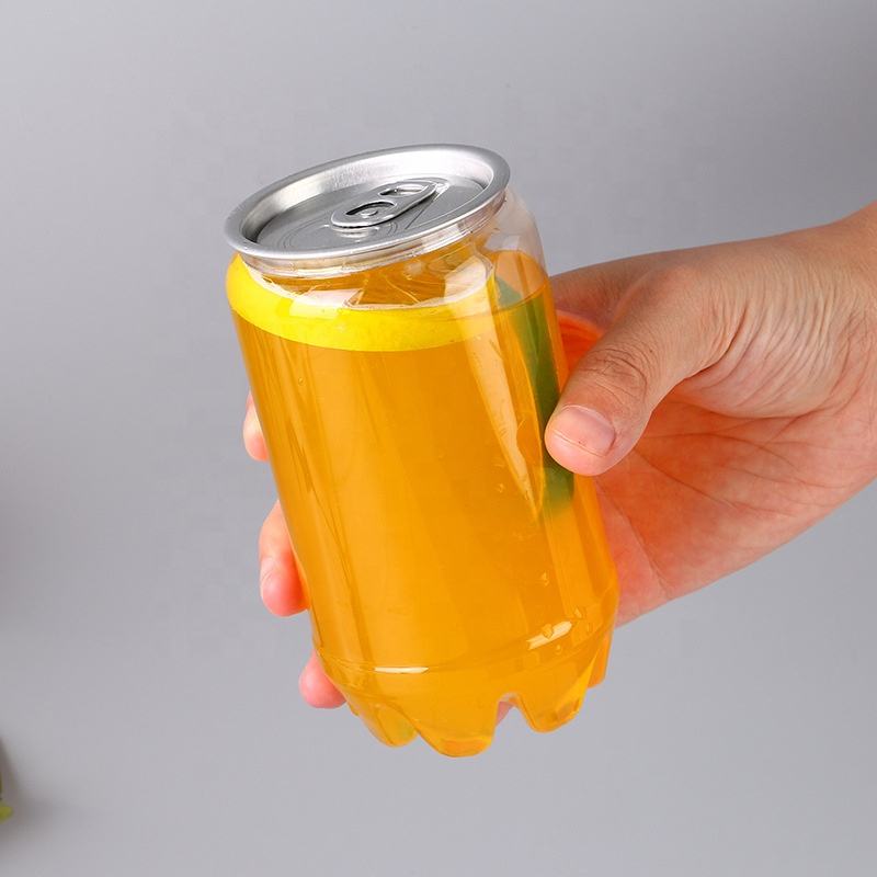 clear plastic soda can